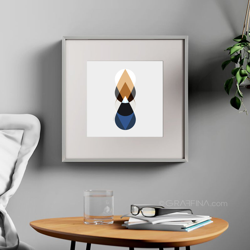 Drops No. 10 - Geometric Art Print - Limited Edition of 50