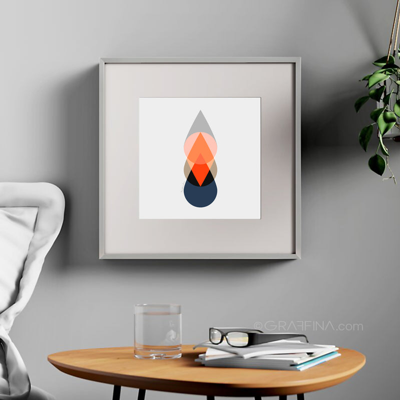 Drops No. 11 - Geometric Art Print - Limited Edition of 50