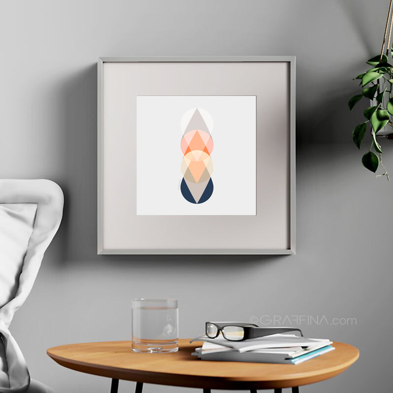 Drops No. 9 - Geometric Art Print - Limited Edition of 50